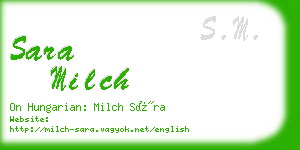 sara milch business card